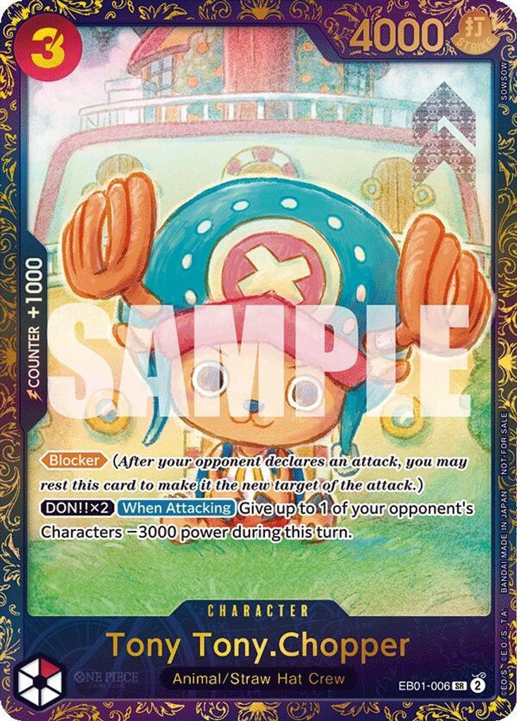 Tony Tony.Chopper EB01-006, the SR printing from EB-01 of the One Piece Card Game