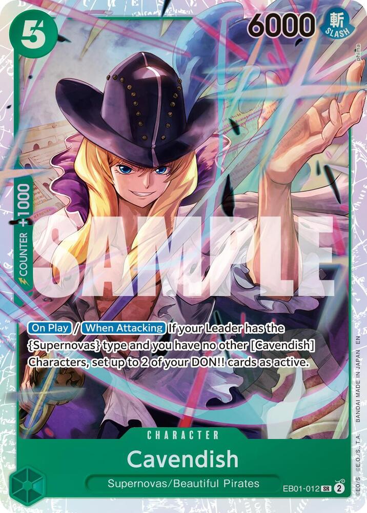 Cavendish - EB01-012 EB01-012, the SR printing from EB-01 of the One Piece Card Game
