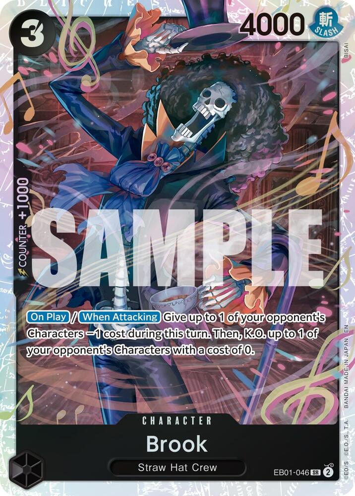 Brook - EB01-046 EB01-046, the SR printing from EB-01 of the One Piece Card Game