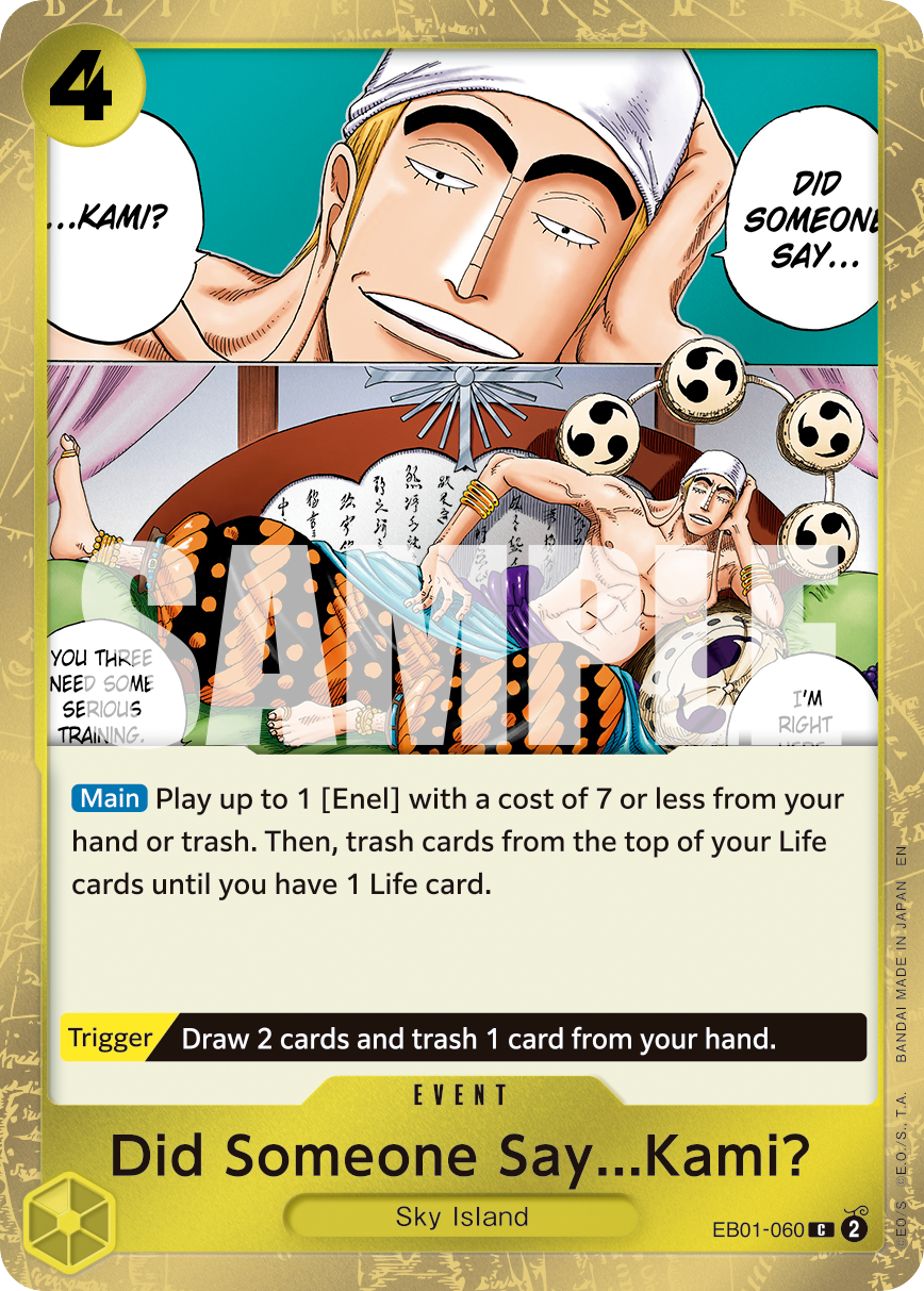 Did Someone Say...Kami? EB01-060, the C printing from EB-01 of the One Piece Card Game