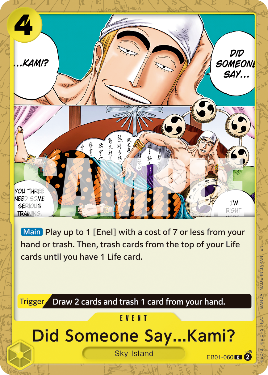 Did Someone Say...Kami? EB01-060, the C printing from EB-01 of the One Piece Card Game
