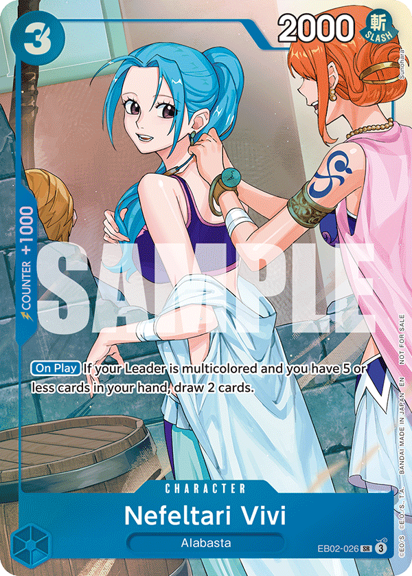 Nefeltari Vivi - EB02-026 EB02-026, the SR printing from EB-02 of the One Piece Card Game