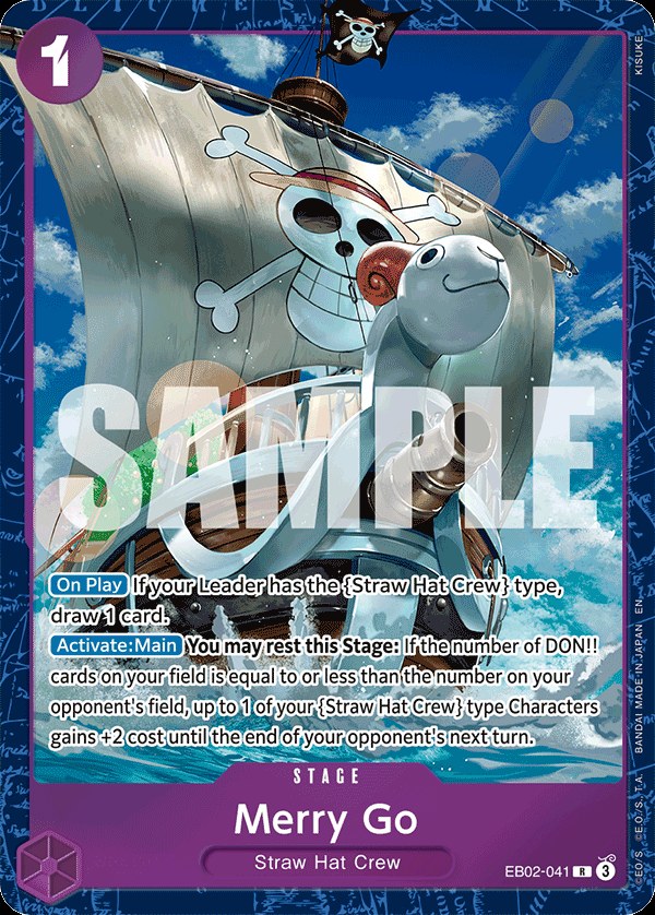Merry Go EB02-041, the R printing from EB-02 of the One Piece Card Game