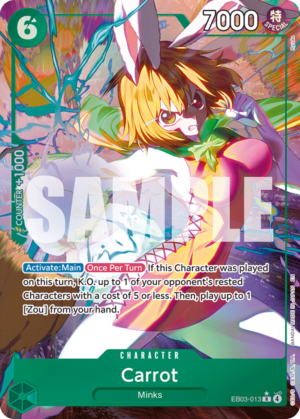 Carrot EB03-013, the R printing from EB-03 of the One Piece Card Game