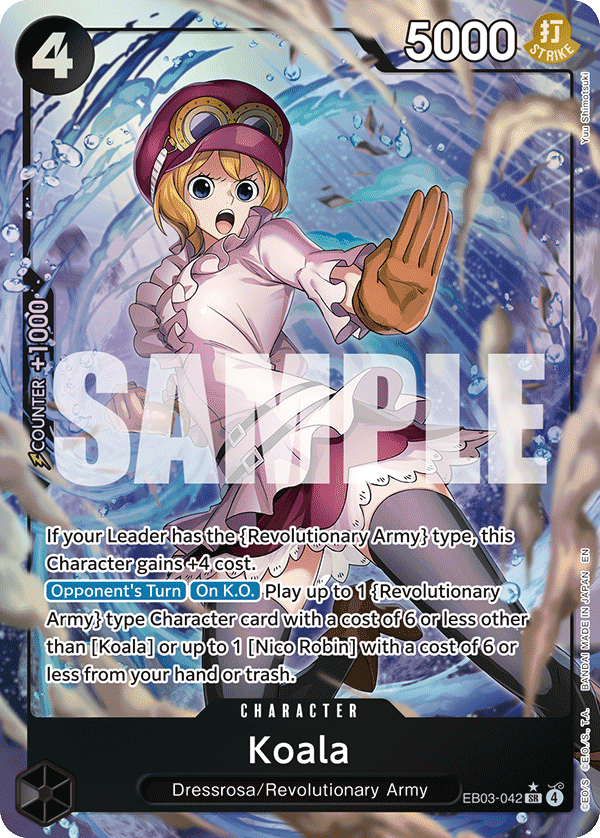 Koala EB03-042, the SR printing from EB-03 of the One Piece Card Game