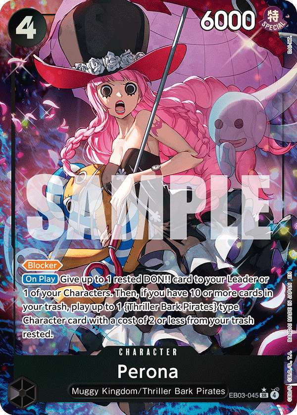 Perona (045) EB03-045, the SR printing from EB-03 of the One Piece Card Game