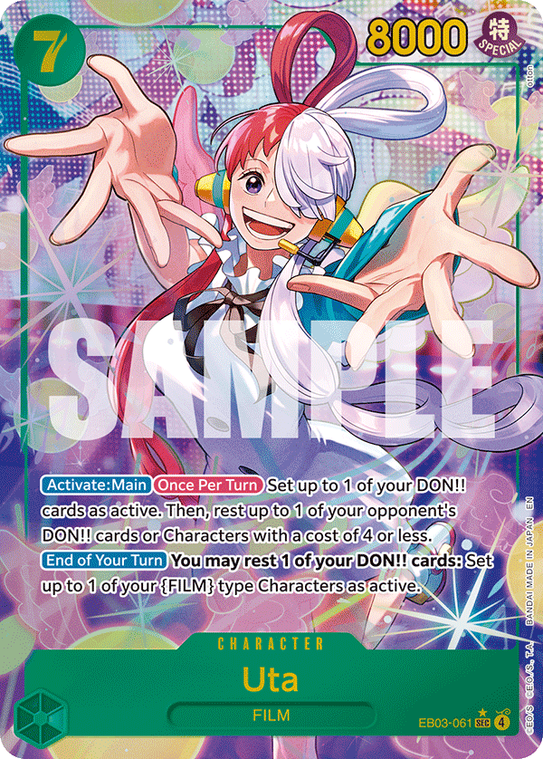 Uta (061) EB03-061, the SEC printing from EB-03 of the One Piece Card Game