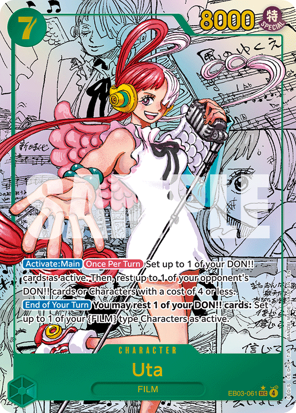 Uta (061) EB03-061, the SEC printing from EB-03 of the One Piece Card Game