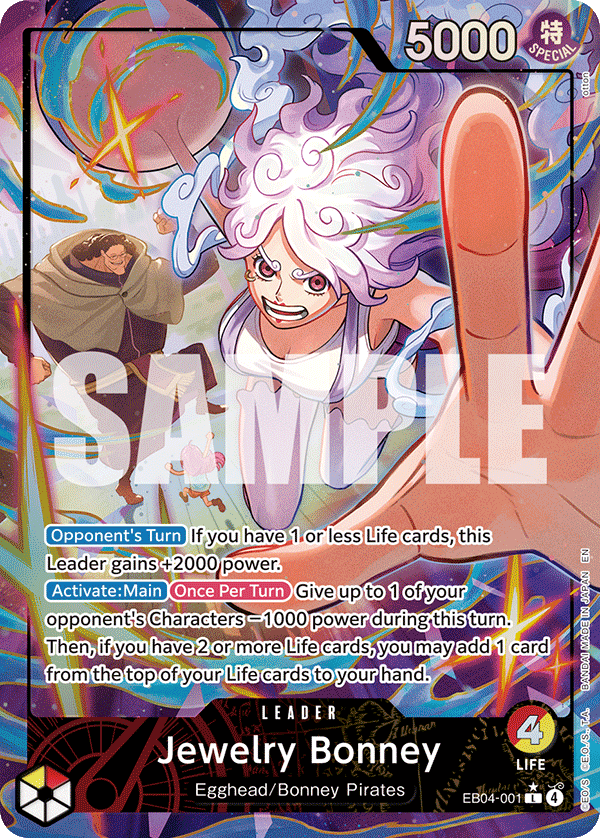 Jewelry Bonney (EB04-001) EB04-001, the L printing from EB-04 of the One Piece Card Game