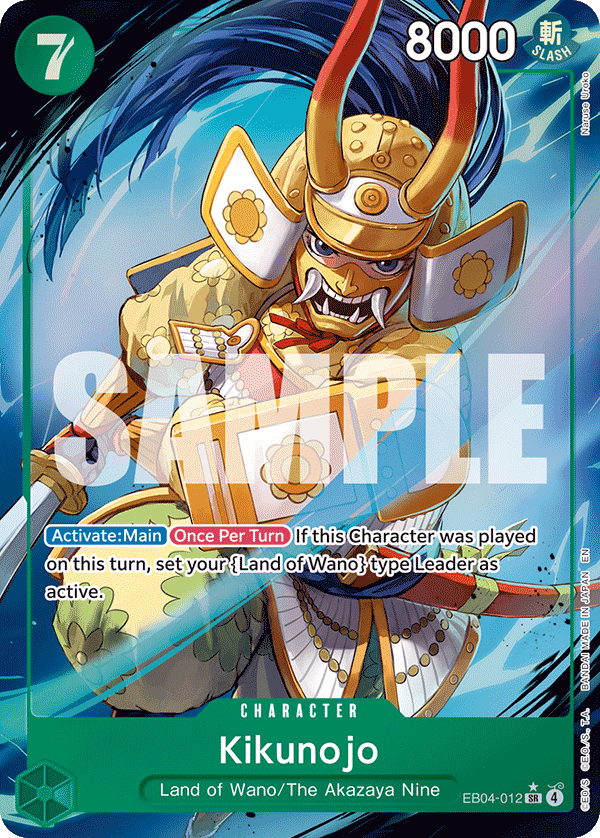 Kikunojo - EB04-012 EB04-012, the SR printing from EB-04 of the One Piece Card Game