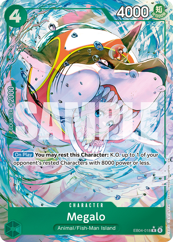 Megalo EB04-018, the R printing from EB-04 of the One Piece Card Game