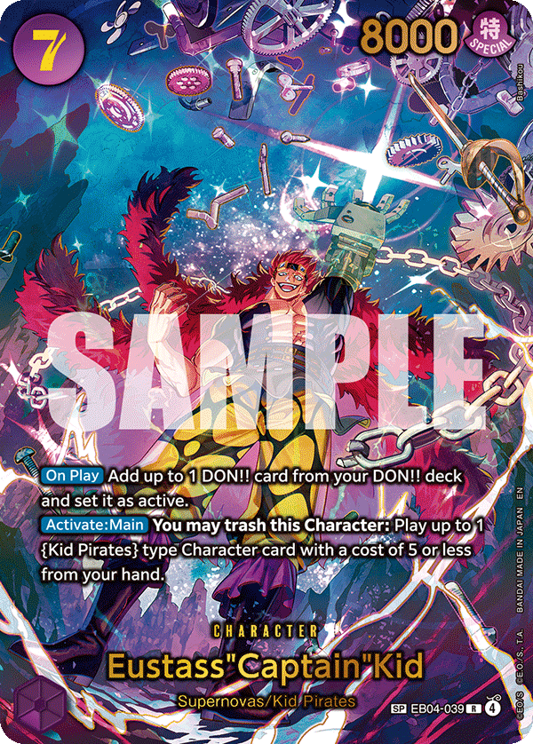Eustass"Captain"Kid - EB04-039 EB04-039, the SP printing from EB-04 of the One Piece Card Game