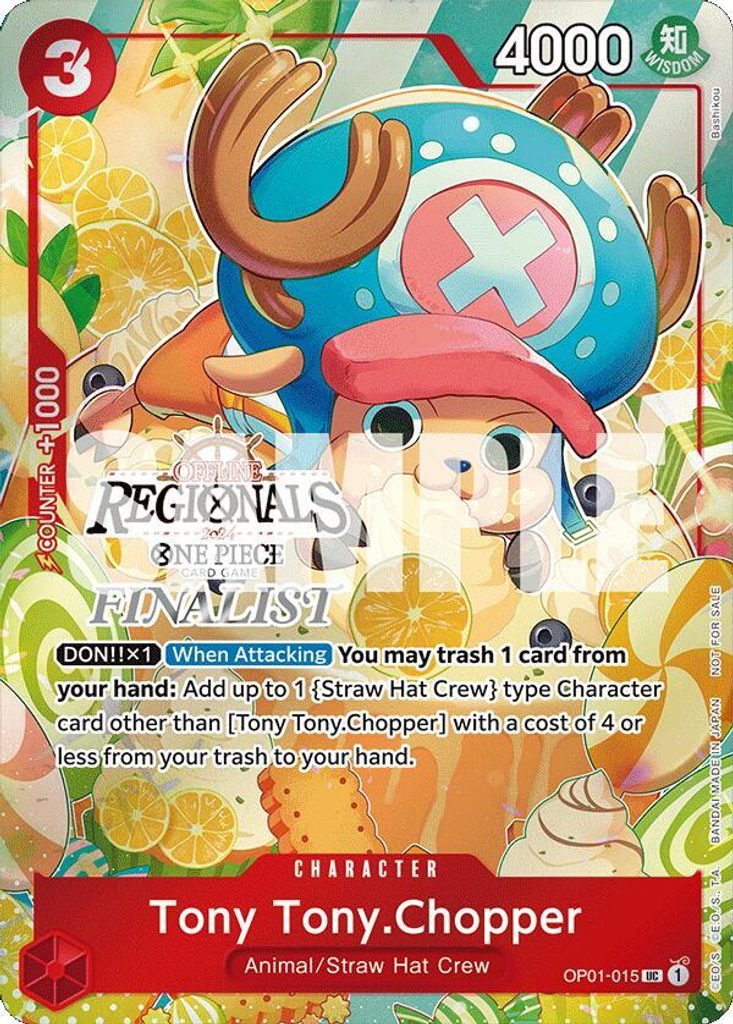 Tony Tony.Chopper OP01-015, the UC printing from OP-01 of the One Piece Card Game