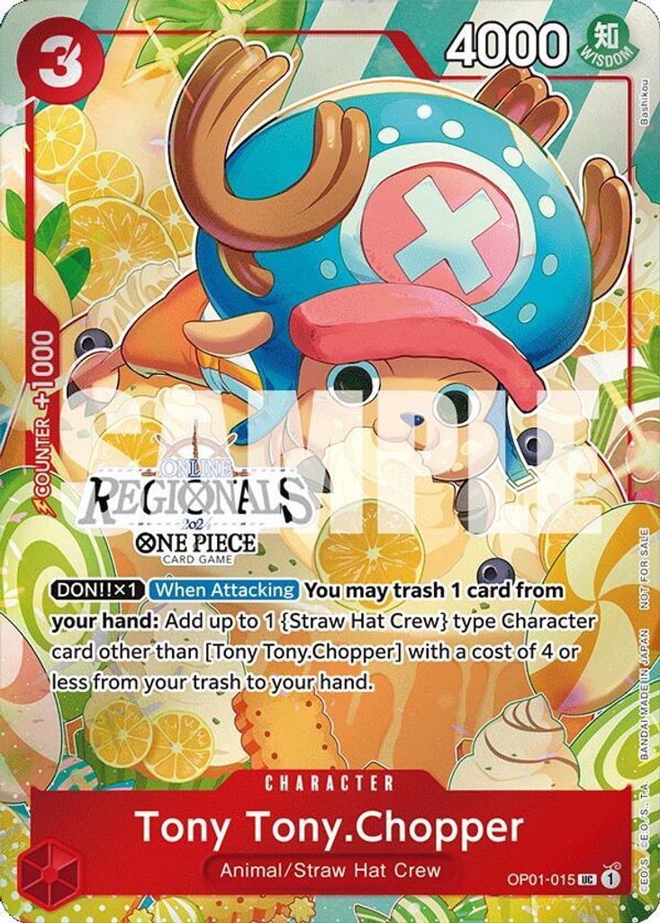 Tony Tony.Chopper OP01-015, the UC printing from OP-01 of the One Piece Card Game