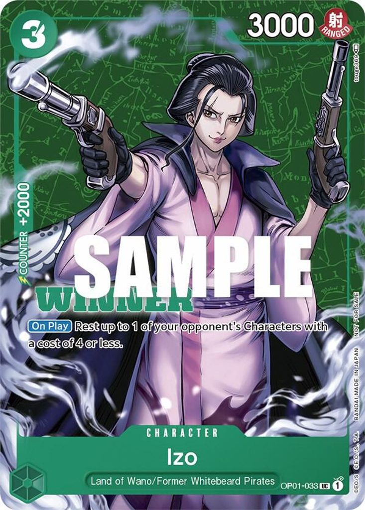Izo OP01-033, the UC printing from OP-01 of the One Piece Card Game