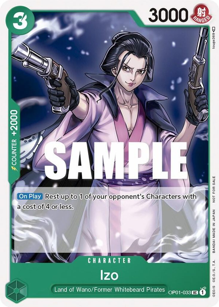 Izo OP01-033, the UC printing from OP-01 of the One Piece Card Game