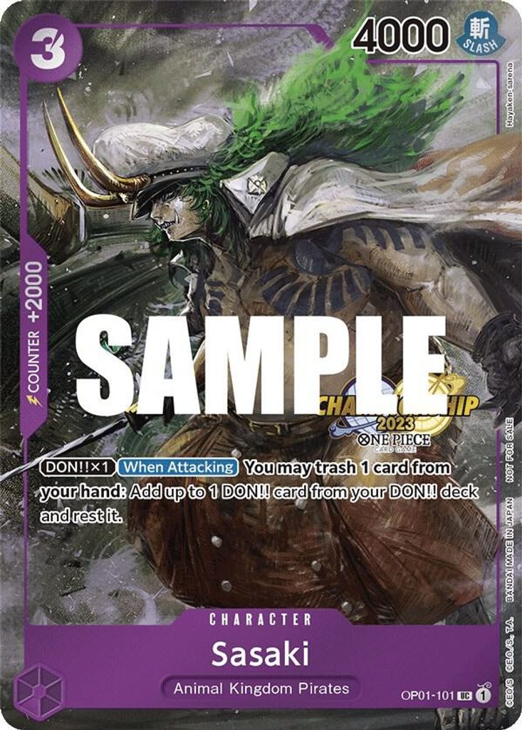 Sasaki OP01-101, the UC printing from OP-01 of the One Piece Card Game