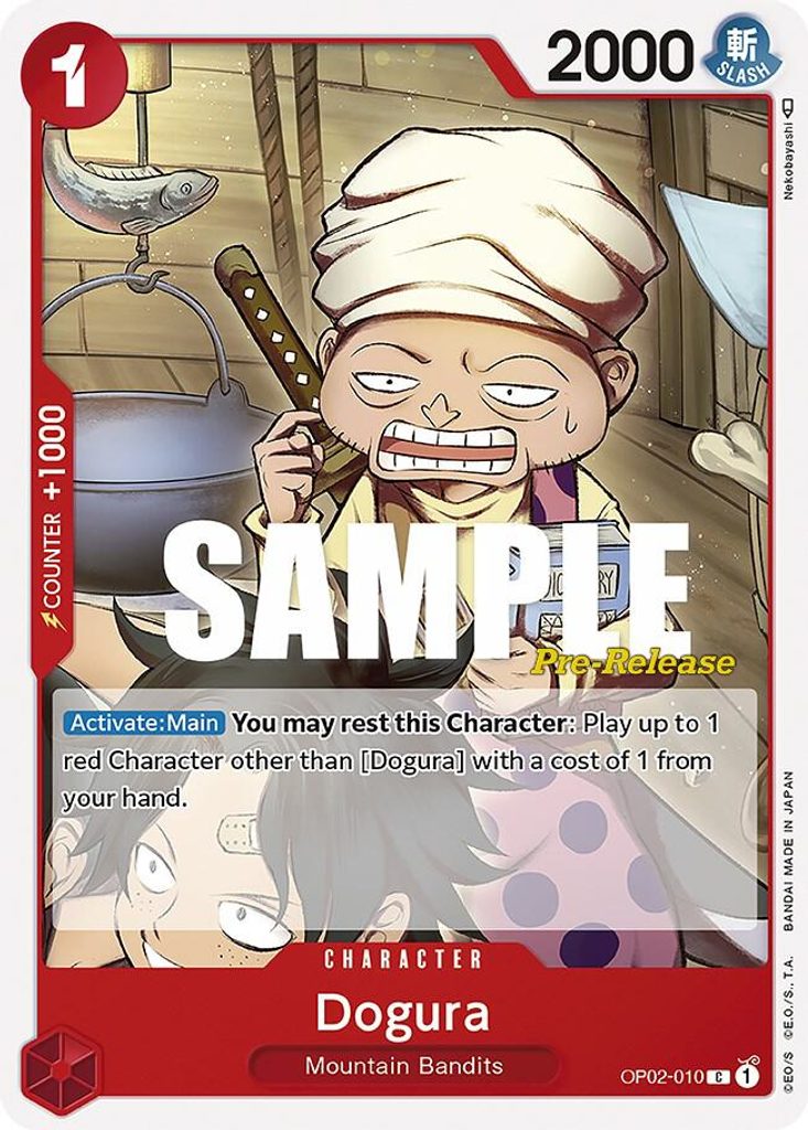 Dogura OP02-010, the C printing from OP-02 of the One Piece Card Game