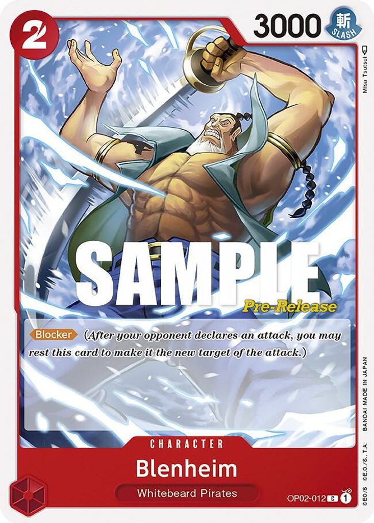 Blenheim OP02-012, the C printing from OP-02 of the One Piece Card Game