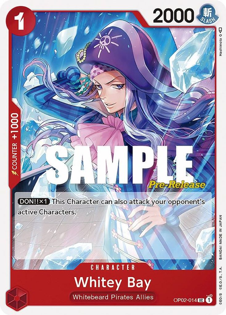 Whitey Bay OP02-014, the UC printing from OP-02 of the One Piece Card Game