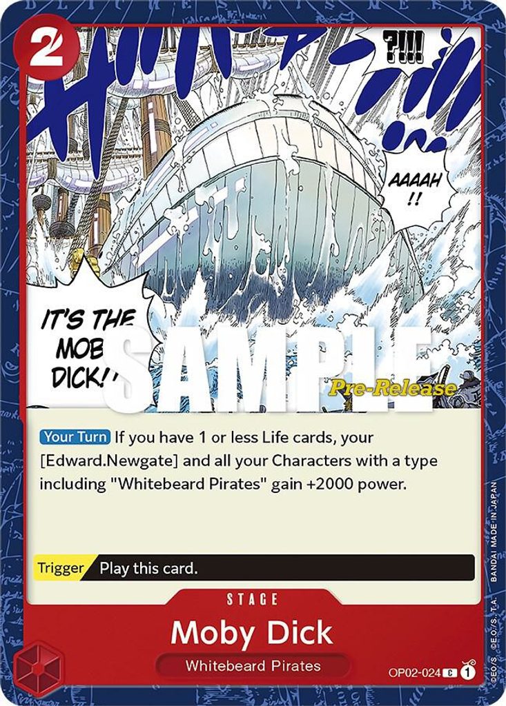 Moby Dick OP02-024, the C printing from OP-02 of the One Piece Card Game