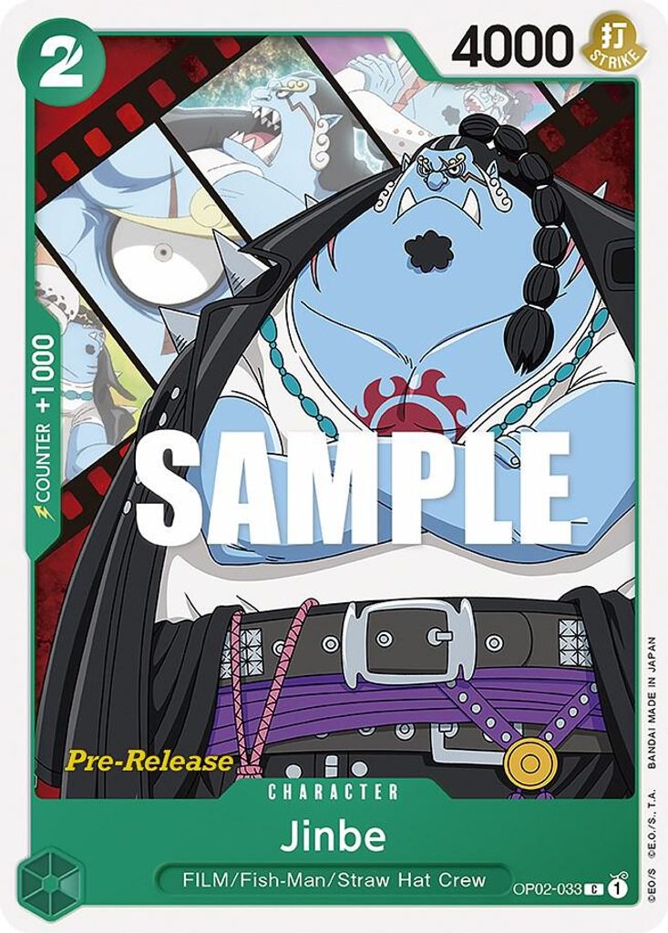 Jinbe OP02-033, the C printing from OP-02 of the One Piece Card Game