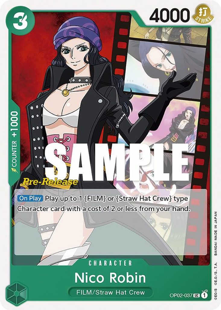 Nico Robin OP02-037, the UC printing from OP-02 of the One Piece Card Game