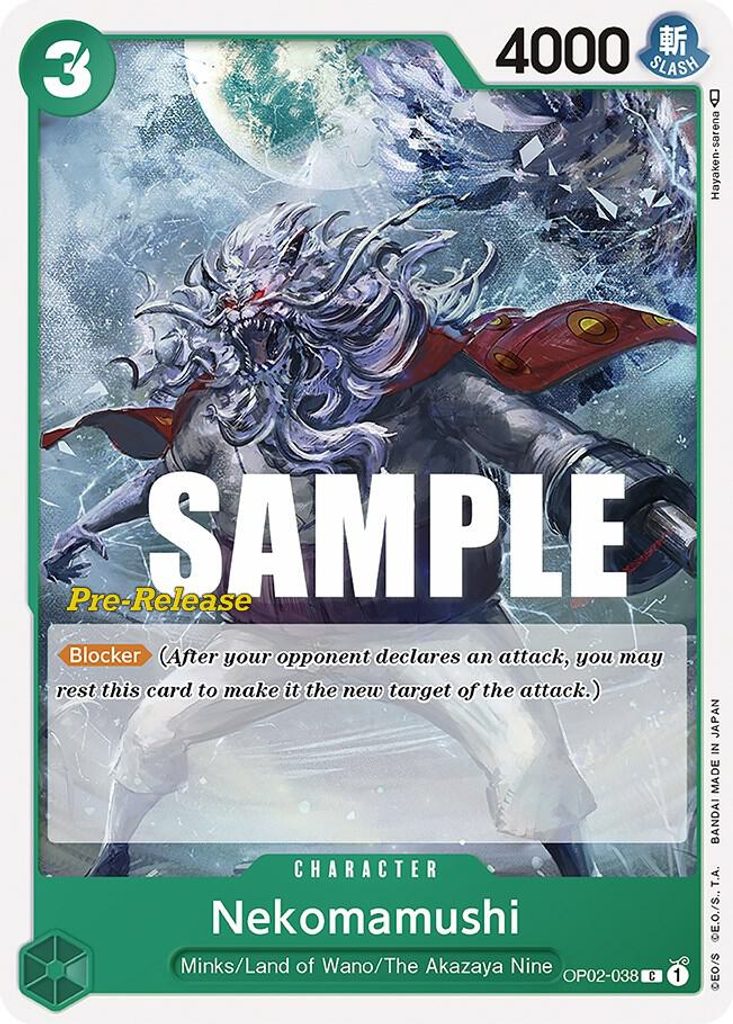 Nekomamushi OP02-038, the C printing from OP-02 of the One Piece Card Game