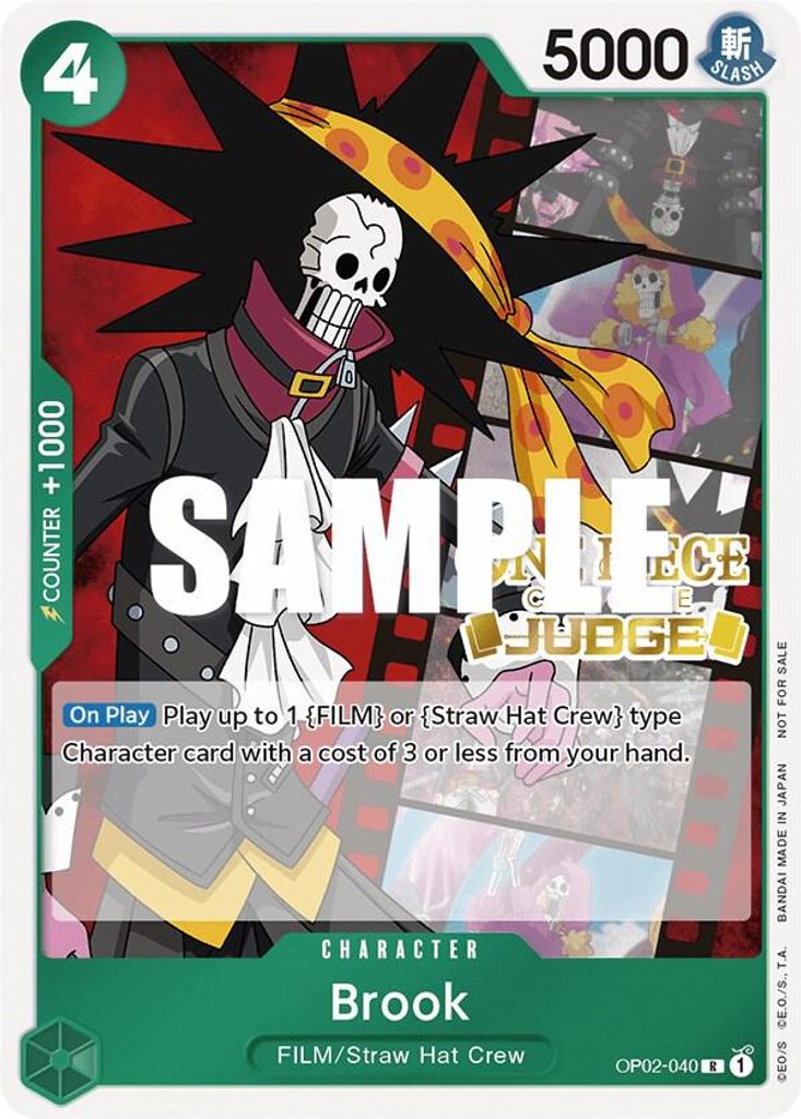Brook OP02-040, the R printing from OP-02 of the One Piece Card Game