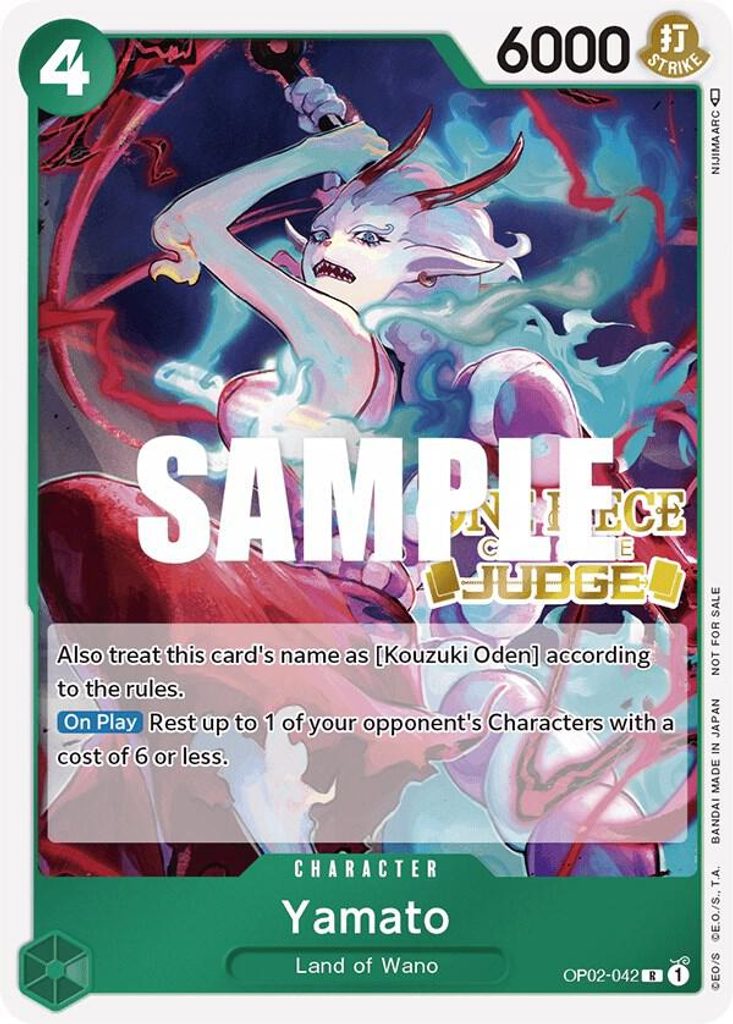 Yamato OP02-042, the R printing from OP-02 of the One Piece Card Game