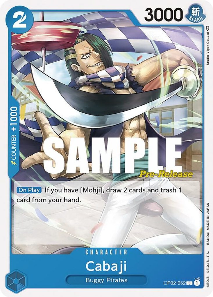 Cabaji OP02-052, the C printing from OP-02 of the One Piece Card Game