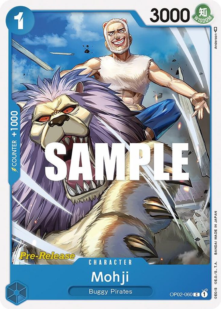 Mohji OP02-060, the C printing from OP-02 of the One Piece Card Game