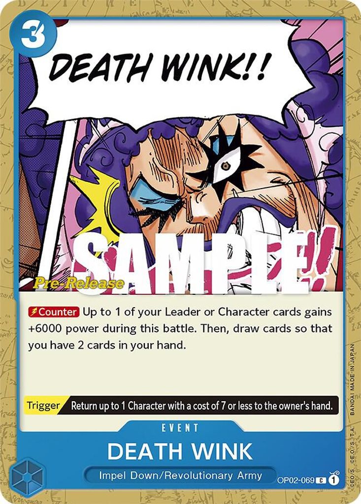 DEATH WINK OP02-069, the C printing from OP-02 of the One Piece Card Game
