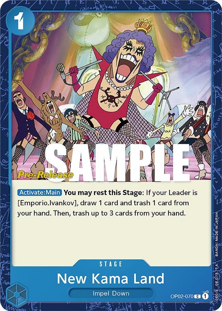 New Kama Land OP02-070, the C printing from OP-02 of the One Piece Card Game
