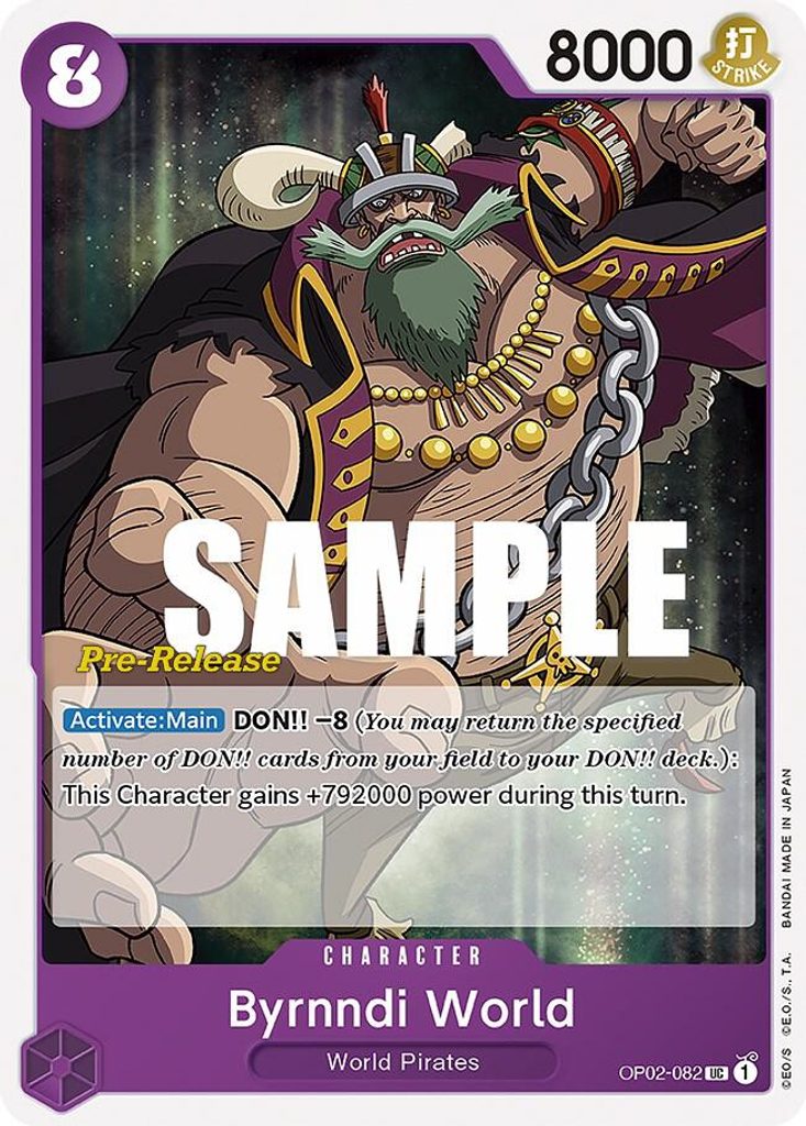 Byrnndi World OP02-082, the UC printing from OP-02 of the One Piece Card Game