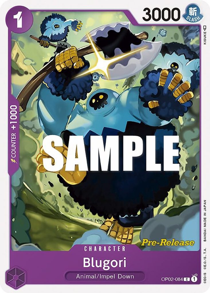 Blugori OP02-084, the C printing from OP-02 of the One Piece Card Game