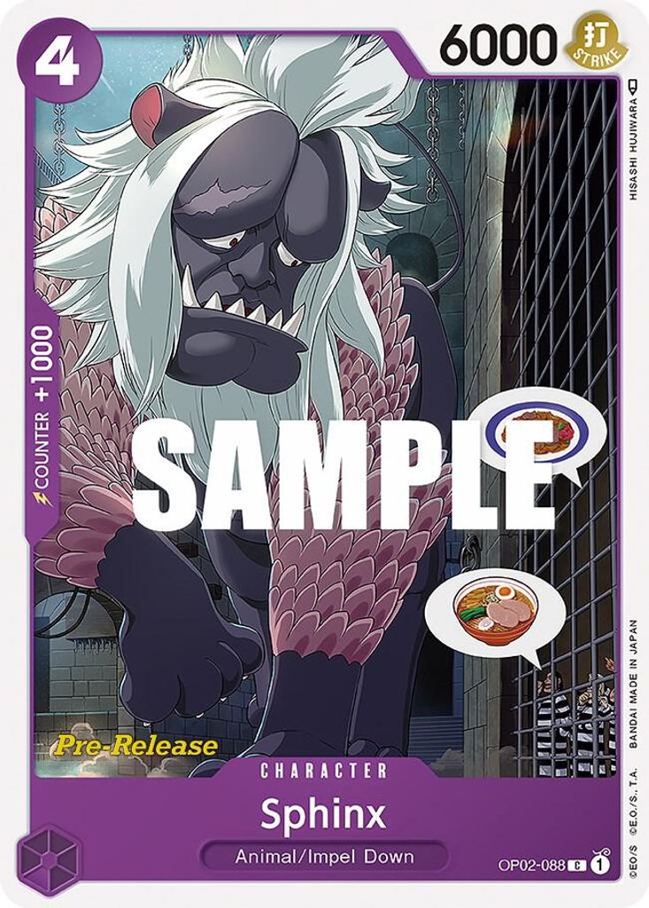 Sphinx OP02-088, the C printing from OP-02 of the One Piece Card Game