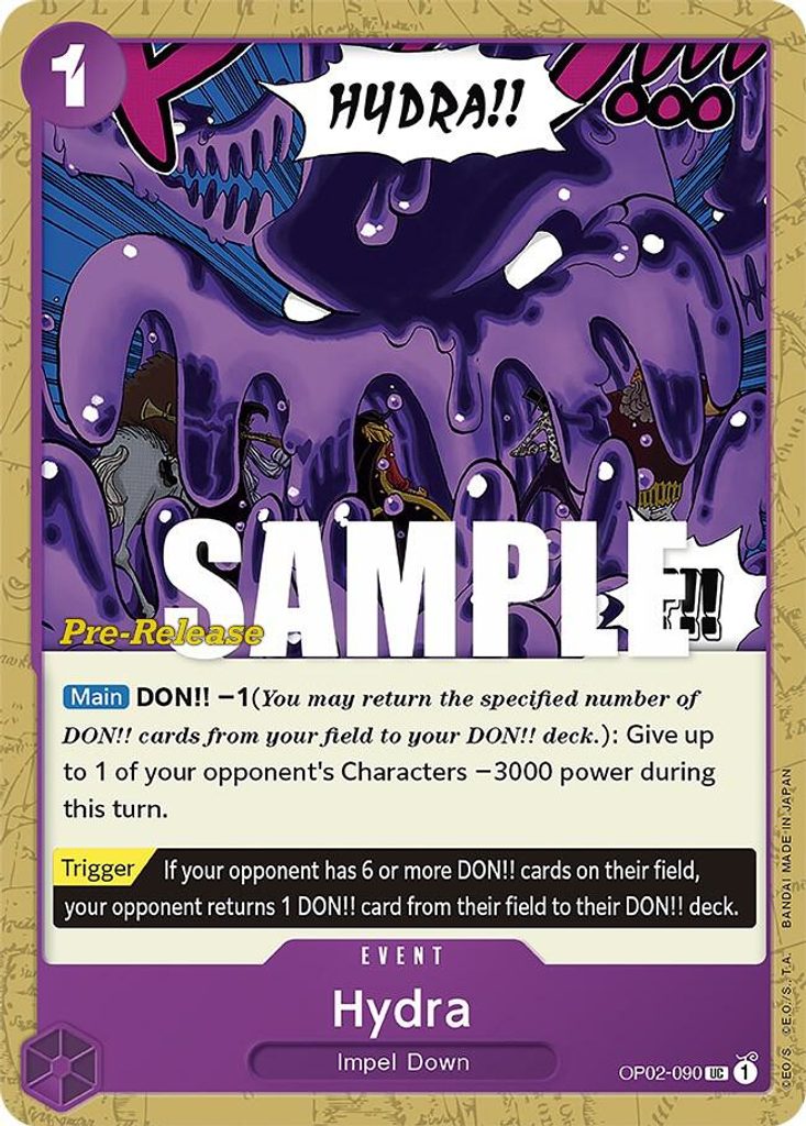Hydra OP02-090, the UC printing from OP-02 of the One Piece Card Game