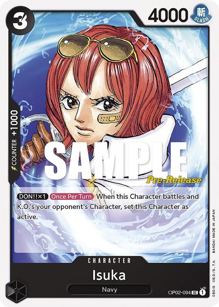 Isuka OP02-094, the UC printing from OP-02 of the One Piece Card Game