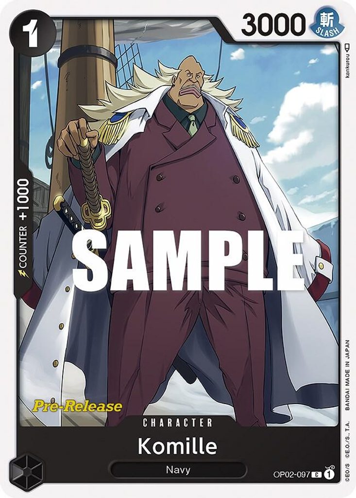 Komille OP02-097, the C printing from OP-02 of the One Piece Card Game