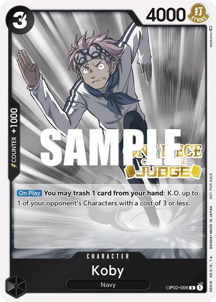 Koby OP02-098, the R printing from OP-02 of the One Piece Card Game