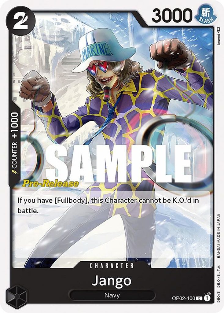 Jango OP02-100, the C printing from OP-02 of the One Piece Card Game