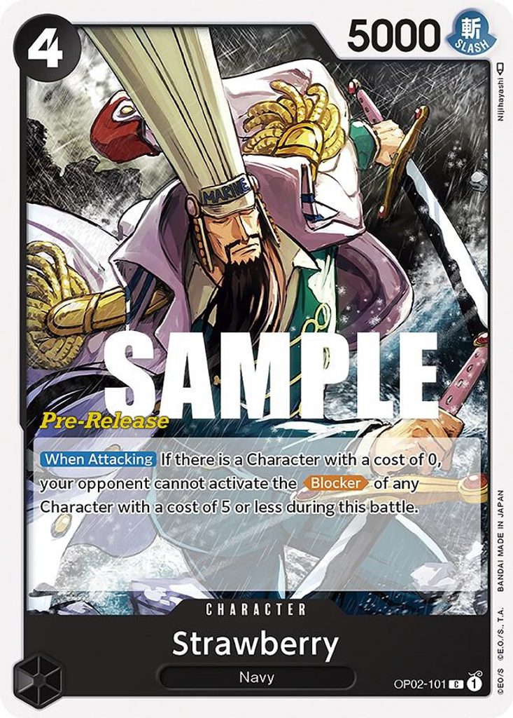 Strawberry OP02-101, the C printing from OP-02 of the One Piece Card Game
