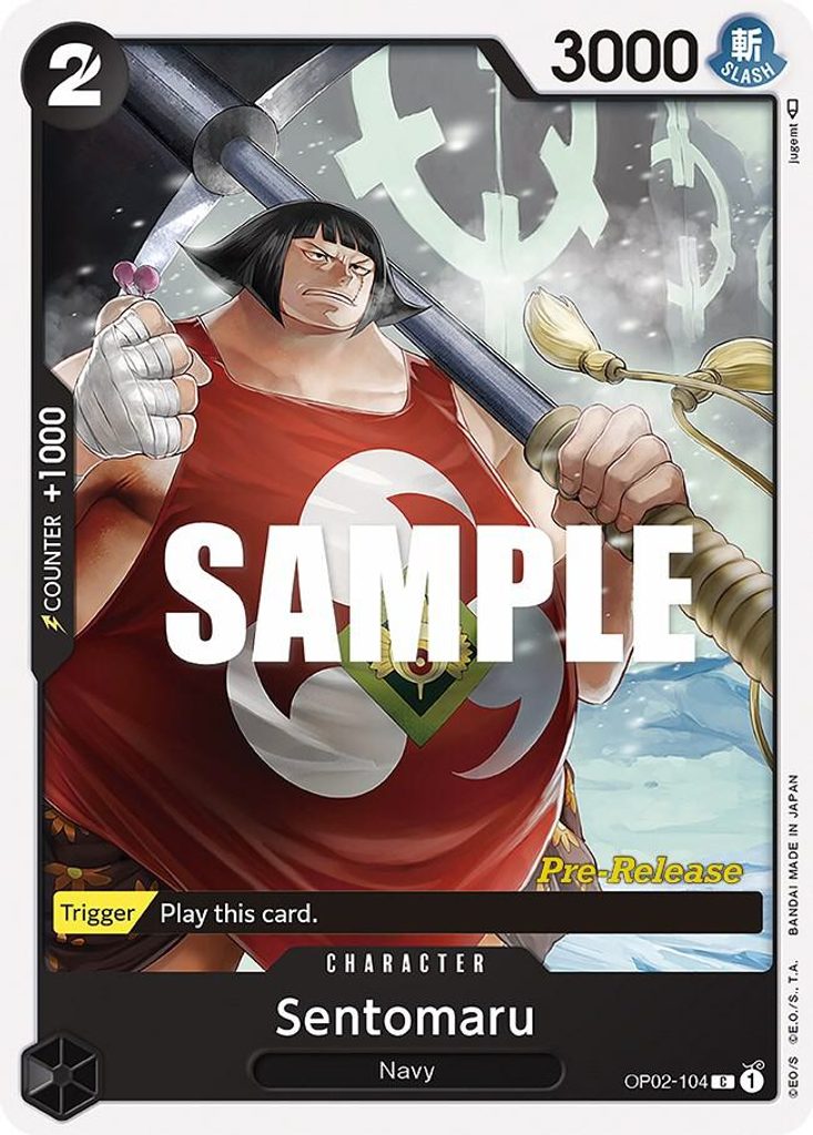 Sentomaru OP02-104, the C printing from OP-02 of the One Piece Card Game