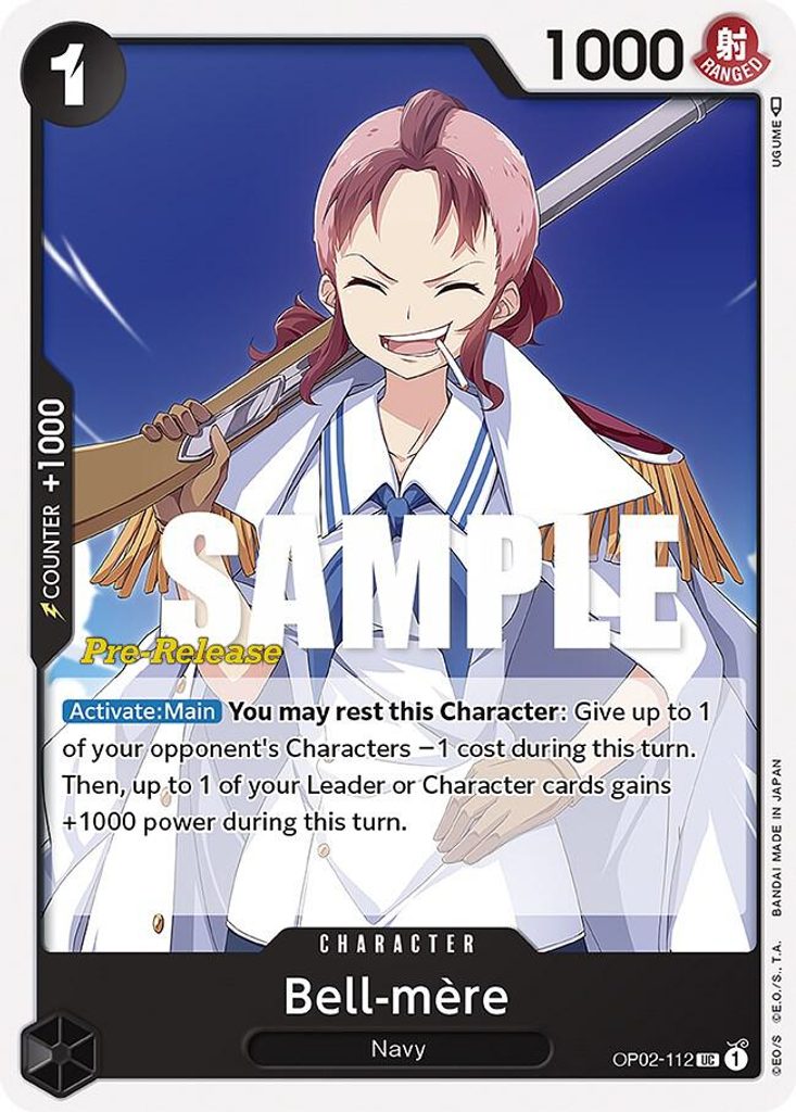 Bell-mere OP02-112, the UC printing from OP-02 of the One Piece Card Game