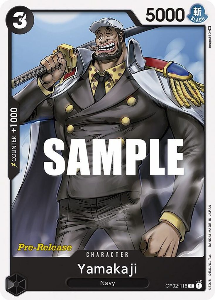 Yamakaji OP02-116, the C printing from OP-02 of the One Piece Card Game