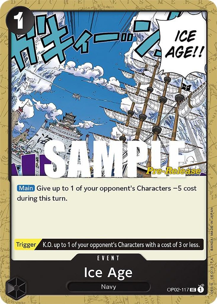 Ice Age OP02-117, the UC printing from OP-02 of the One Piece Card Game