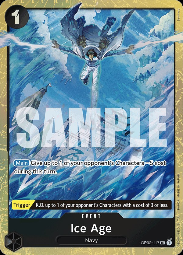 Ice Age OP02-117, the UC printing from OP-02 of the One Piece Card Game