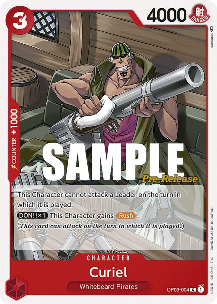 Curiel OP03-004, the C printing from OP-03 of the One Piece Card Game
