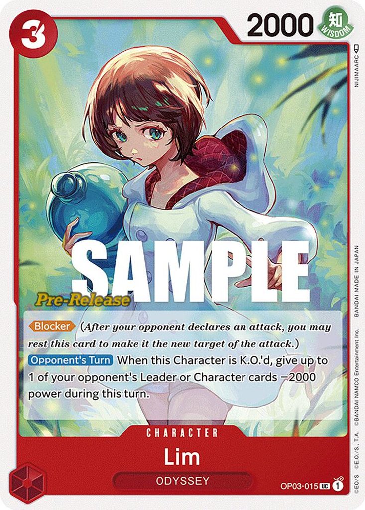 Lim OP03-015, the UC printing from OP-03 of the One Piece Card Game